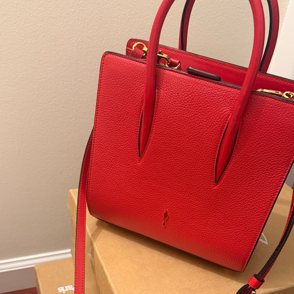 Christian Louboutin Red Paloma Small Calf Empire Patent